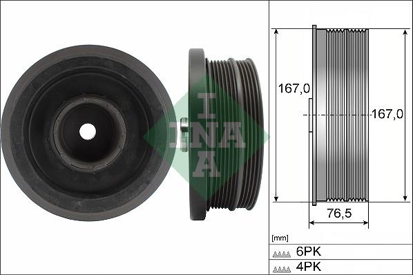 INA 544 0082 10 - Piedziņas skriemelis, Kloķvārpsta ps1.lv