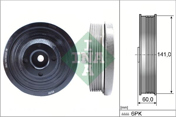 INA 544 0143 10 - Piedziņas skriemelis, Kloķvārpsta ps1.lv