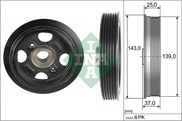 INA 544 0109 10 - Piedziņas skriemelis, Kloķvārpsta ps1.lv