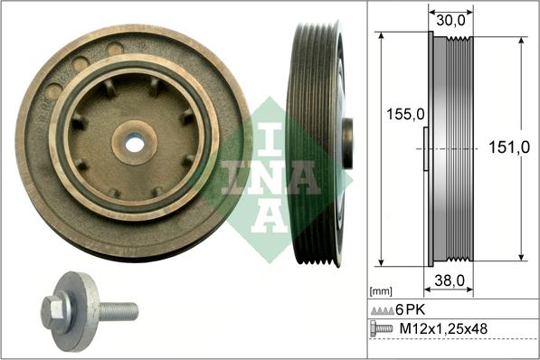 INA 544 0101 20 - Piedziņas skriemelis, Kloķvārpsta ps1.lv