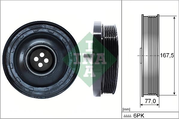 INA 544 0137 10 - Piedziņas skriemelis, Kloķvārpsta ps1.lv