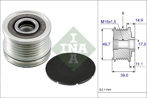 INA 535 0050 10 - Piedziņas skriemelis, Ģenerators ps1.lv