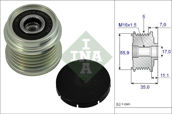 INA 535 0008 10 - Piedziņas skriemelis, Ģenerators ps1.lv