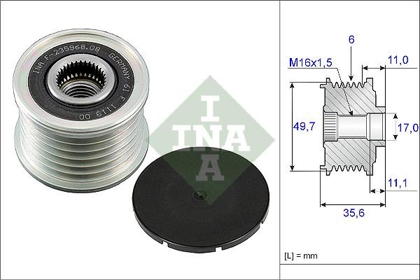 INA 535 0086 10 - Piedziņas skriemelis, Ģenerators ps1.lv