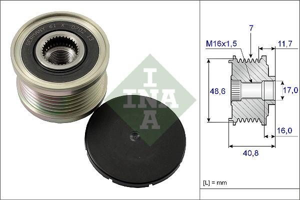 INA 535 0080 10 - Piedziņas skriemelis, Ģenerators ps1.lv