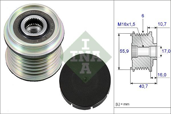 INA 535 0028 10 - Piedziņas skriemelis, Ģenerators ps1.lv