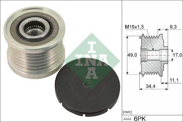 INA 535 0075 10 - Piedziņas skriemelis, Ģenerators ps1.lv