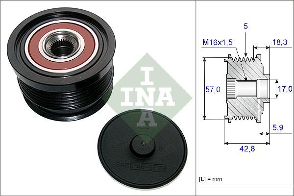 INA 535 0191 10 - Piedziņas skriemelis, Ģenerators ps1.lv