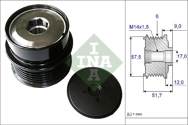 INA 535 0197 10 - Piedziņas skriemelis, Ģenerators ps1.lv