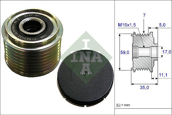 INA 535 0159 10 - Piedziņas skriemelis, Ģenerators ps1.lv