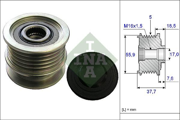 INA 535 0169 10 - Piedziņas skriemelis, Ģenerators ps1.lv