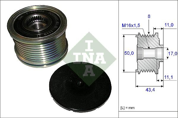 INA 535 0108 10 - Piedziņas skriemelis, Ģenerators ps1.lv