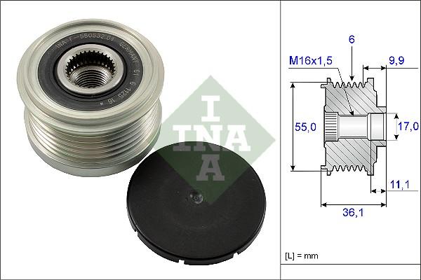 INA 535 0103 10 - Piedziņas skriemelis, Ģenerators ps1.lv