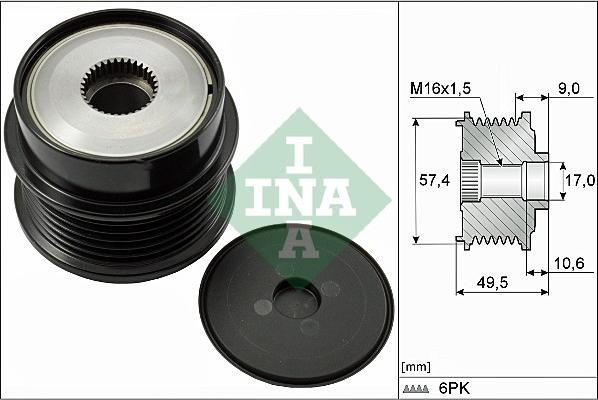 INA 535 0189 10 - Piedziņas skriemelis, Ģenerators ps1.lv