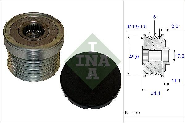 INA 535 0183 10 - Piedziņas skriemelis, Ģenerators ps1.lv