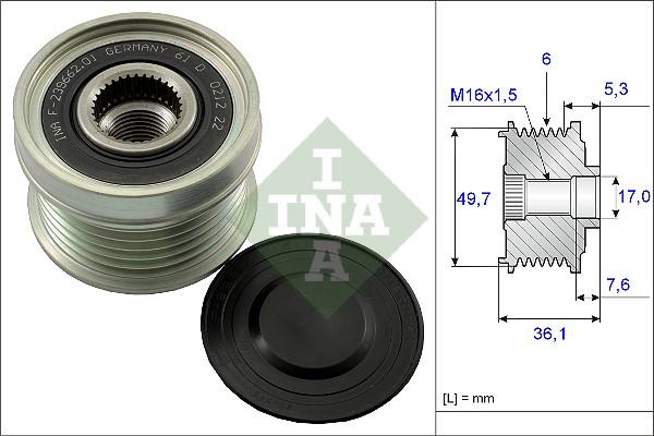 INA 535 0134 10 - Piedziņas skriemelis, Ģenerators ps1.lv