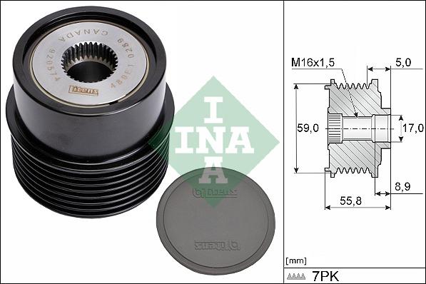 INA 535 0354 10 - Piedziņas skriemelis, Ģenerators ps1.lv