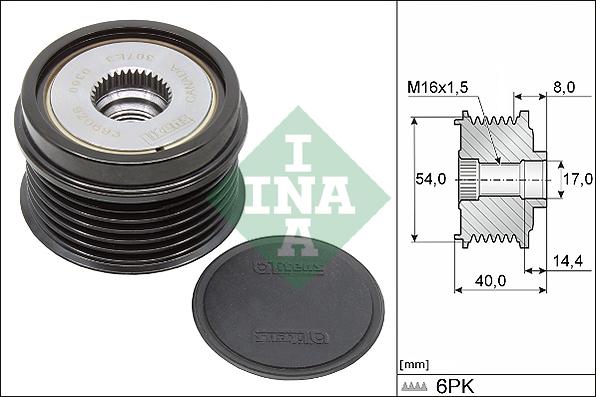 INA 535 0334 10 - Piedziņas skriemelis, Ģenerators ps1.lv