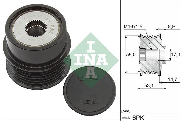 INA 535 0326 10 - Piedziņas skriemelis, Ģenerators ps1.lv