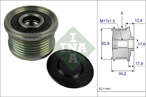 INA 535 0247 10 - Piedziņas skriemelis, Ģenerators ps1.lv