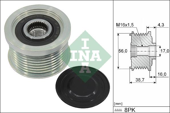 INA 535 0261 10 - Piedziņas skriemelis, Ģenerators ps1.lv