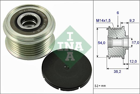 INA 535 0263 10 - Piedziņas skriemelis, Ģenerators ps1.lv