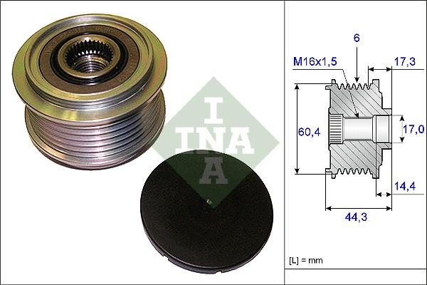 INA 535 0207 10 - Piedziņas skriemelis, Ģenerators ps1.lv