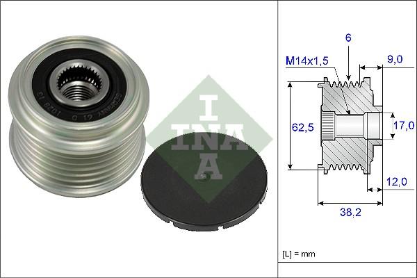 INA 535 0219 10 - Piedziņas skriemelis, Ģenerators ps1.lv