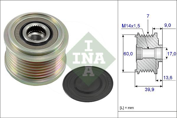 INA 535 0215 10 - Piedziņas skriemelis, Ģenerators ps1.lv