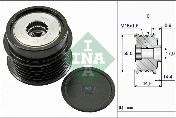 INA 535 0271 10 - Piedziņas skriemelis, Ģenerators ps1.lv