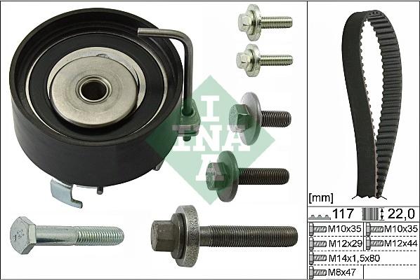 INA 530 0495 10 - Zobsiksnas komplekts ps1.lv