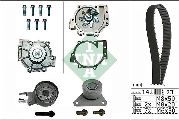 INA 530 0467 30 - Ūdenssūknis + Zobsiksnas komplekts ps1.lv