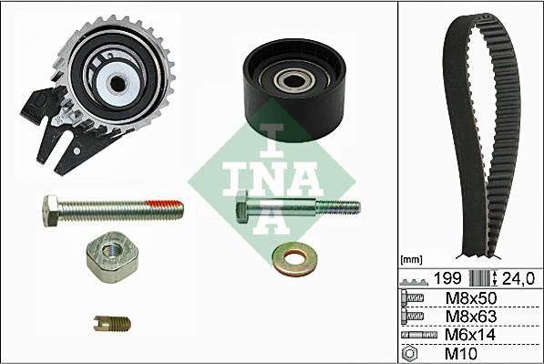 INA 530 0562 10 - Zobsiksnas komplekts ps1.lv