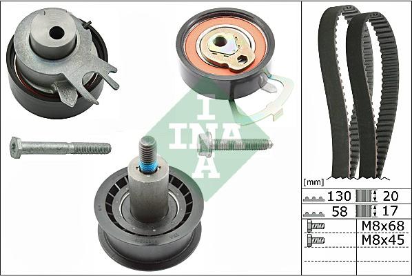 INA 530 0538 10 - Zobsiksnas komplekts ps1.lv