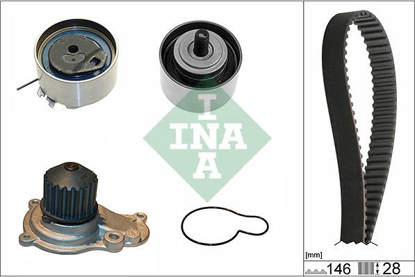 INA 530 0641 30 - Ūdenssūknis + Zobsiksnas komplekts ps1.lv