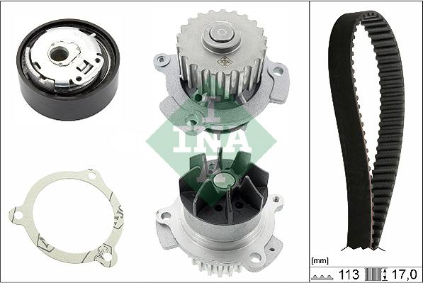 INA 530 0663 30 - Ūdenssūknis + Zobsiksnas komplekts ps1.lv