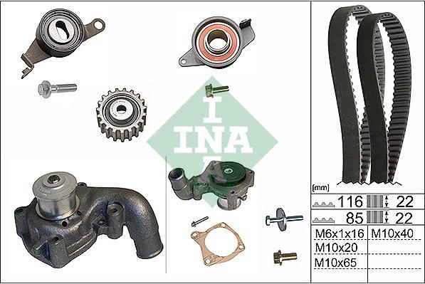 INA 530 0010 31 - Ūdenssūknis + Zobsiksnas komplekts ps1.lv