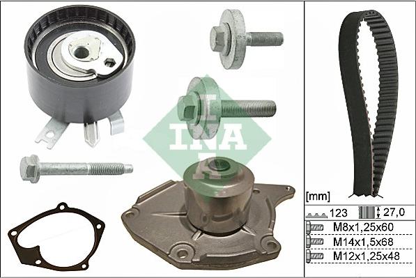 INA 530 0197 31 - Ūdenssūknis + Zobsiksnas komplekts ps1.lv