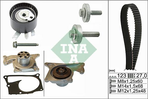 INA 530 0197 32 - Ūdenssūknis + Zobsiksnas komplekts ps1.lv