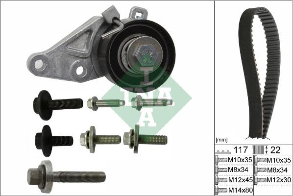 INA 530 0140 10 - Zobsiksnas komplekts ps1.lv