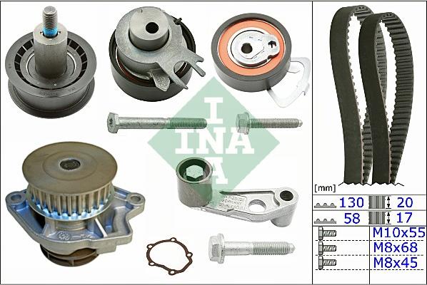 INA 530 0360 30 - Ūdenssūknis + Zobsiksnas komplekts ps1.lv