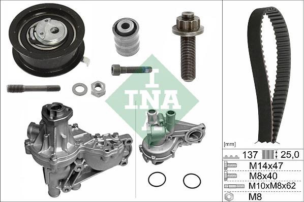 INA 530 0377 32 - Ūdenssūknis + Zobsiksnas komplekts ps1.lv