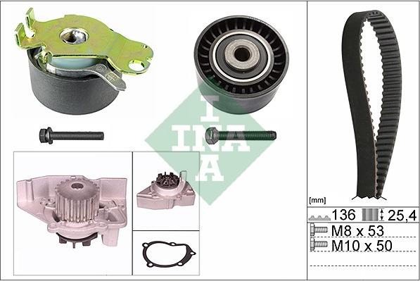 INA 530 0236 30 - Ūdenssūknis + Zobsiksnas komplekts ps1.lv