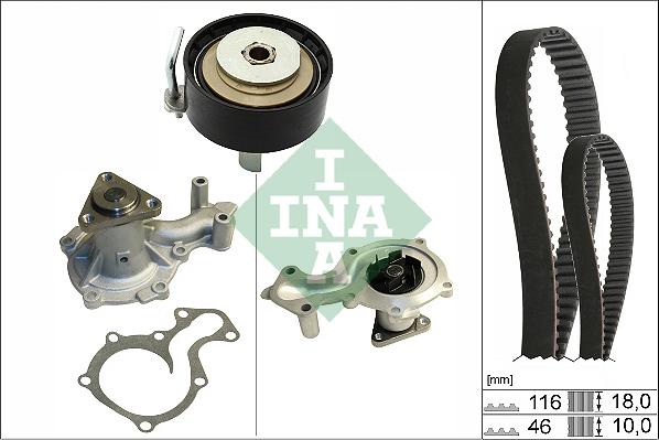 INA 530 0701 30 - Ūdenssūknis + Zobsiksnas komplekts ps1.lv