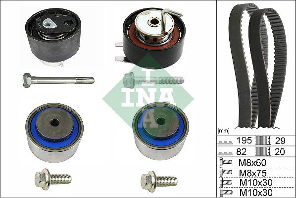 INA 530 0734 10 - Zobsiksnas komplekts ps1.lv