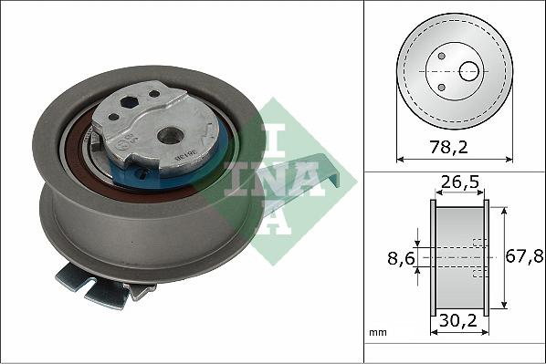 INA 531096210 - Spriegotājrullītis, Gāzu sadales mehānisma piedziņas siksna ps1.lv