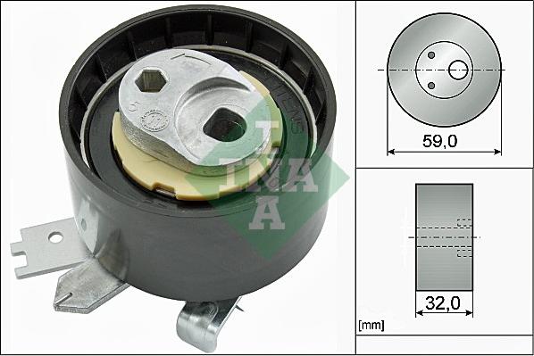 INA 531 0906 10 - Spriegotājrullītis, Gāzu sadales mehānisma piedziņas siksna ps1.lv