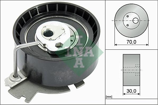 INA 531 0632 10 - Spriegotājrullītis, Gāzu sadales mehānisma piedziņas siksna ps1.lv