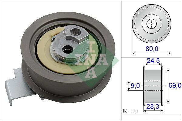 INA 531 0840 10 - Spriegotājrullītis, Gāzu sadales mehānisma piedziņas siksna ps1.lv