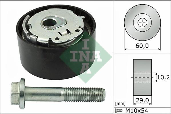 INA 531 0841 10 - Spriegotājrullītis, Gāzu sadales mehānisma piedziņas siksna ps1.lv